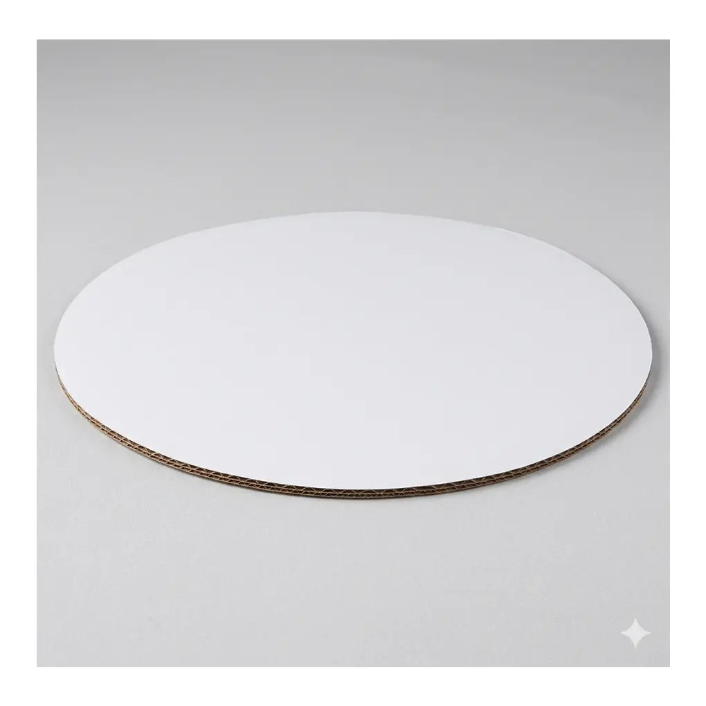 8" CORRUGATED GREASE-PROOF CAKE CIRCLE BRIGHT WHITE 100 PCS/CS