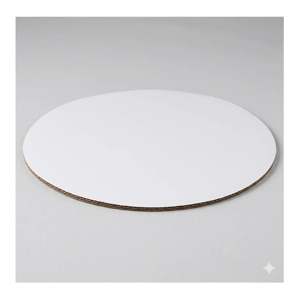 8" CORRUGATED GREASE-PROOF CAKE CIRCLE BRIGHT WHITE 100 PCS/CS