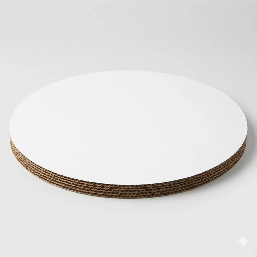 10" CORRUGATED GREASE-PROOF CAKE CIRCLE BRIGHT WHITE 100 PCS/CS