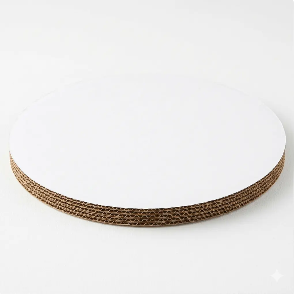 16" CORRUGATED GREASE-PROOF CAKE CIRCLE BRIGHT WHITE 100 PCS/CS