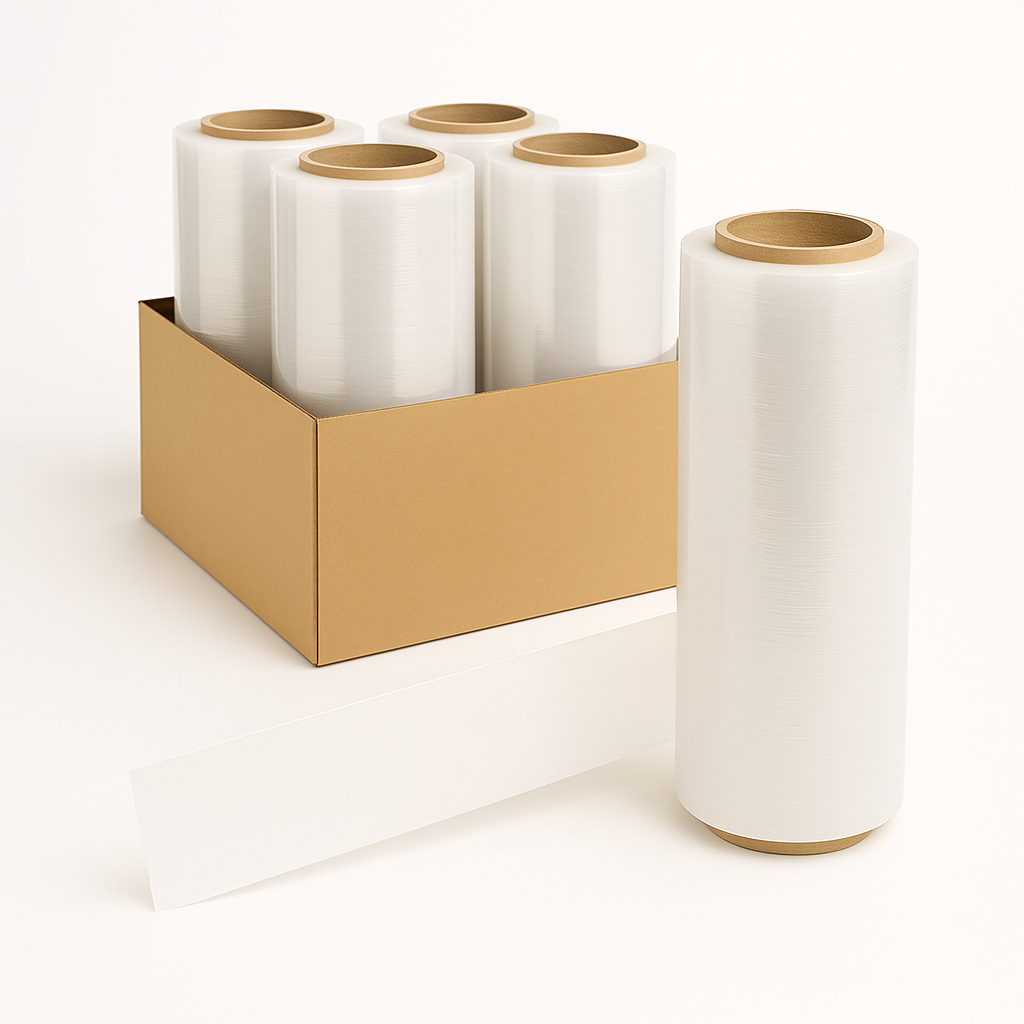 18"X1500' HAND STRETCH FILM 80GA WHITE 48CS/PLT