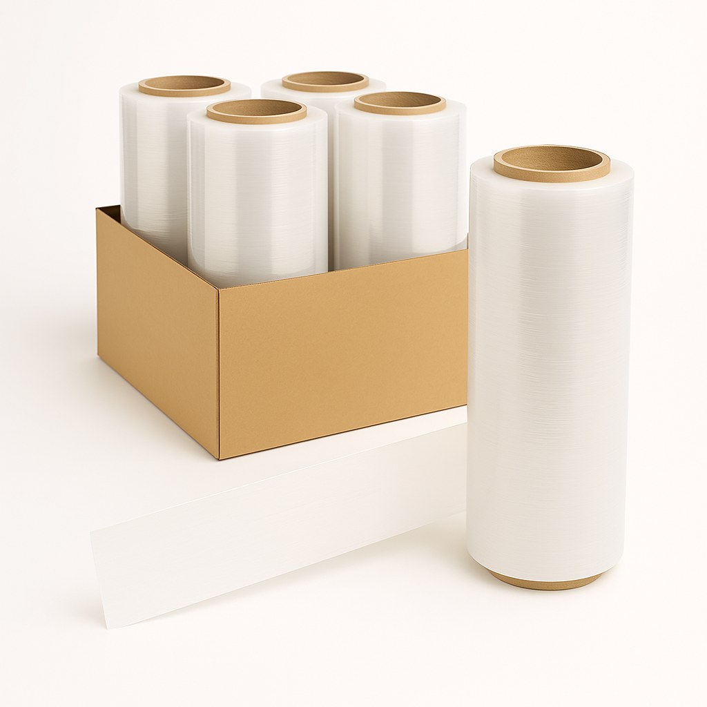 18"X1500' HAND STRETCH FILM 80GA WHITE 48CS/PLT