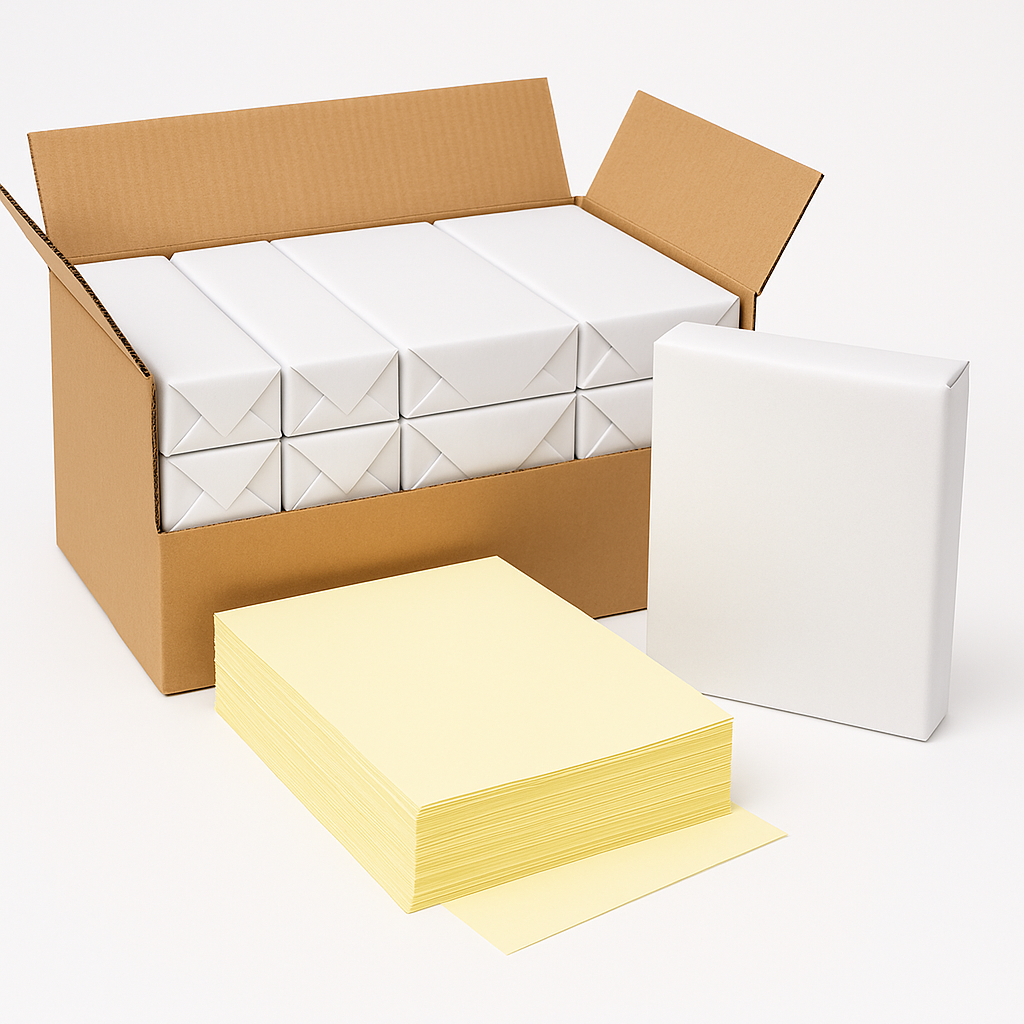 A4 COPY PAPER YELLOW 500 SHEETS/REAM 10REAMS/CASE