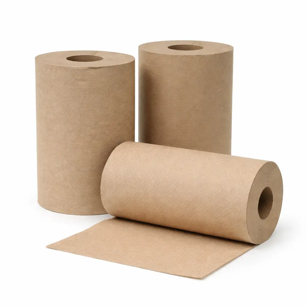 8X350 RIGHT CHOICE NATURAL HARDWOUND ROLL TOWEL 12RL/CS