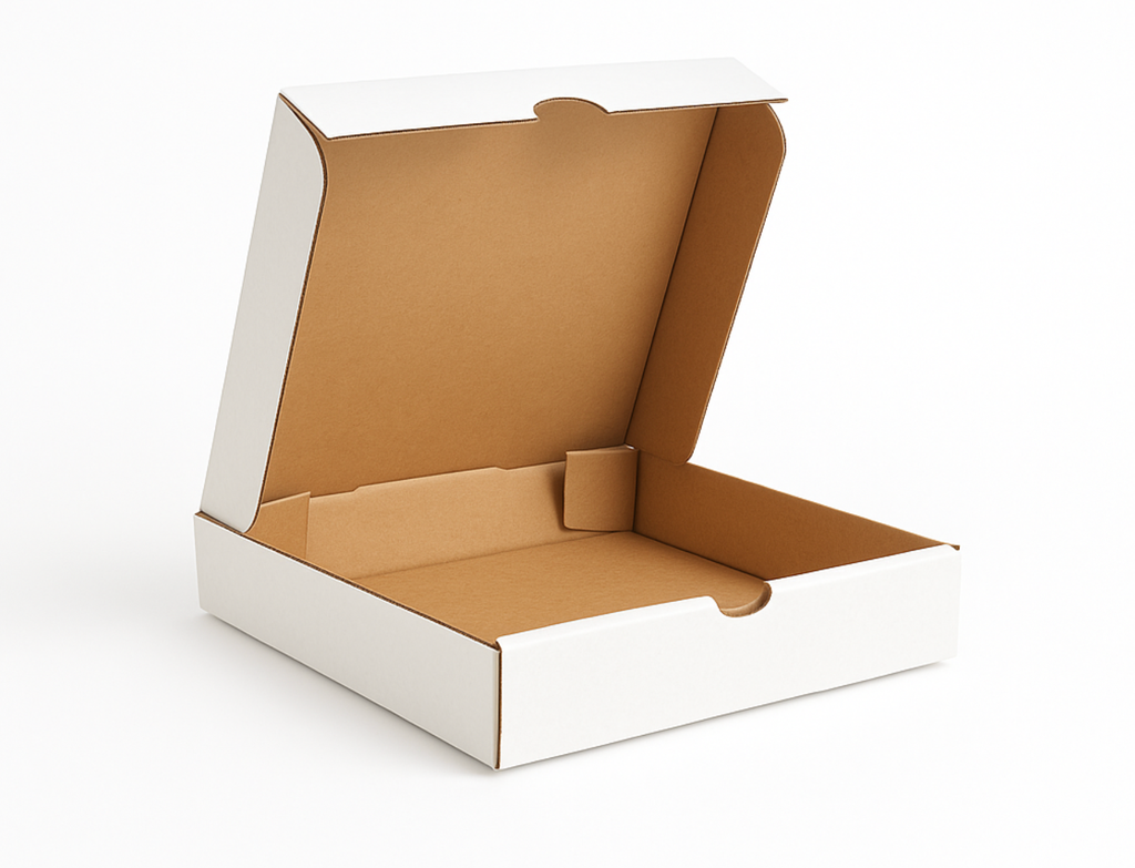 8" CORRUGATED PIZZA BOX WHITE 50/BDL