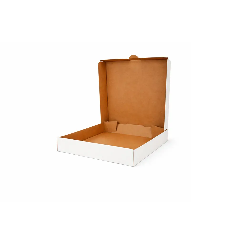 8" CORRUGATED PIZZA BOX WHITE 50/BDL