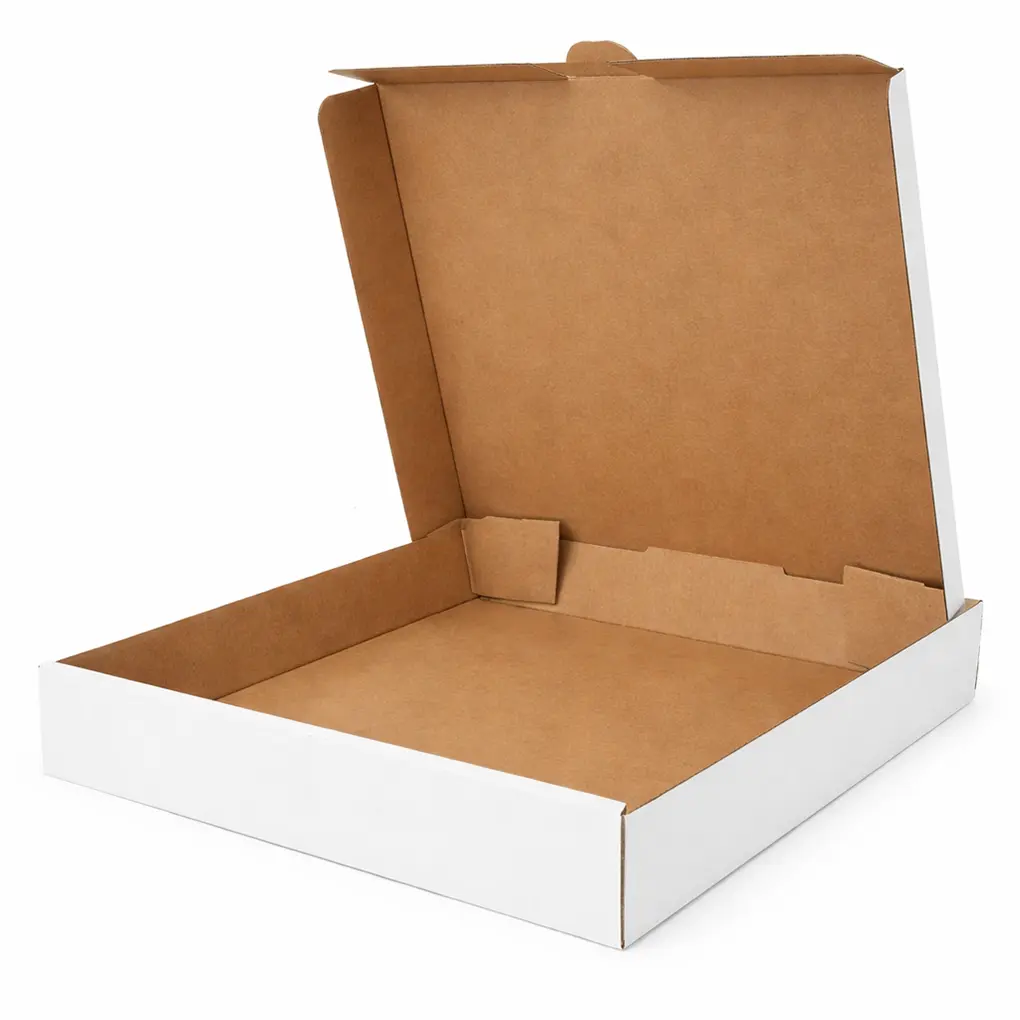 10" CORRUGATED PIZZA BOX WHITE 50/BDL