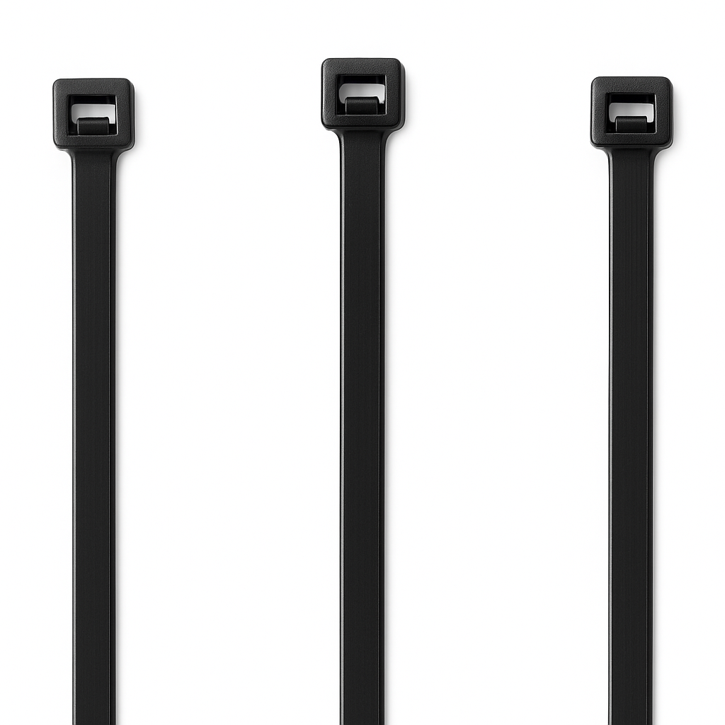 7" 40#  UV BLACK NYLON CABLE TIES 1000/CS