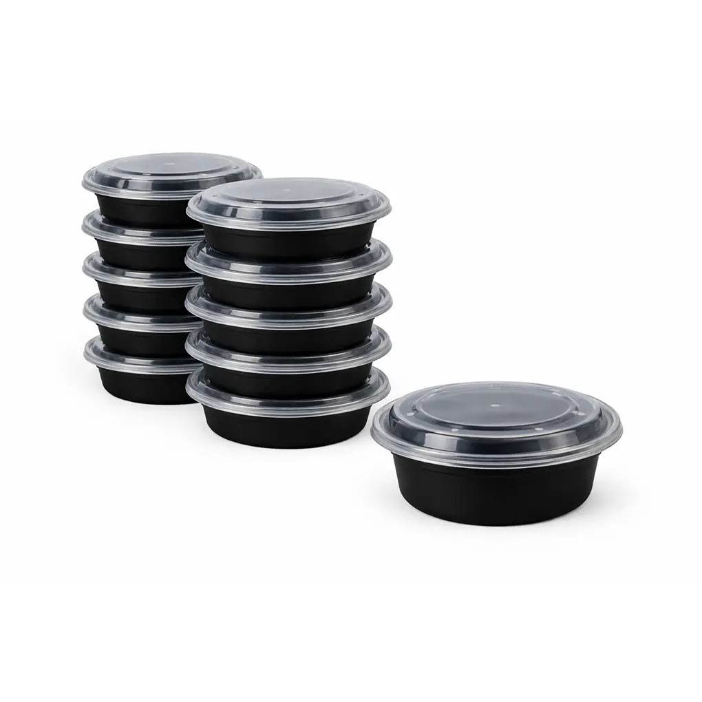 16 OZ ROUND MEAL PREP CONTAINERS WITH LID150/CASE 