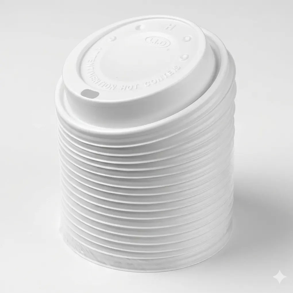 LIDS FOR 12-20 OZ PAPER CUPS WHITE 1000/CASE