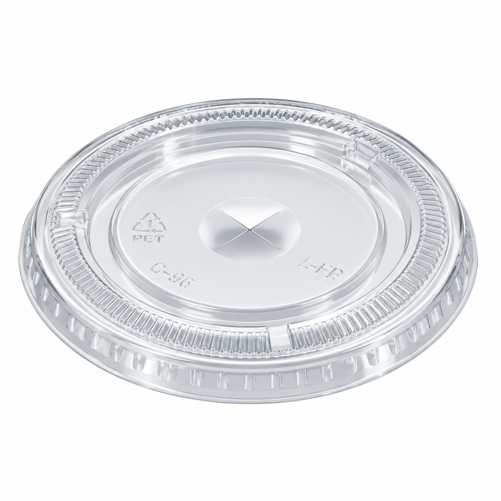 FLAT CLEAR LID WITH STRAW SLOT 78MM 1000/CS