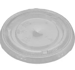 FLAT CLEAR LID WITH STRAW SLOT 98MM 1000/CS