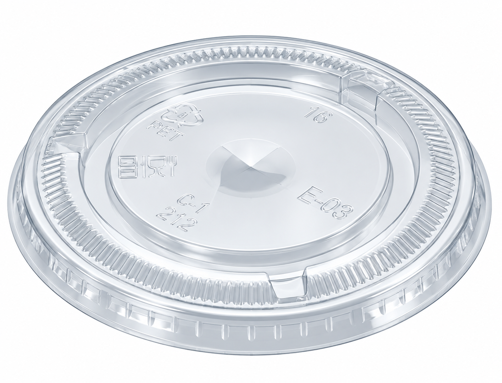 FLAT CLEAR LID WITH STRAW SLOT 98MM 1000/CS