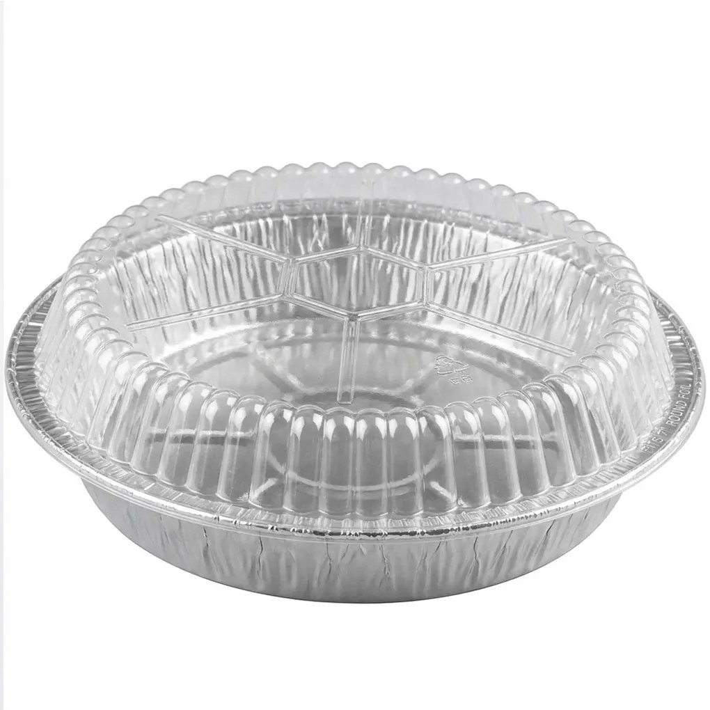 DOME LIDS- 7" ALUMINUM ROUND CONTAINER 500/CS