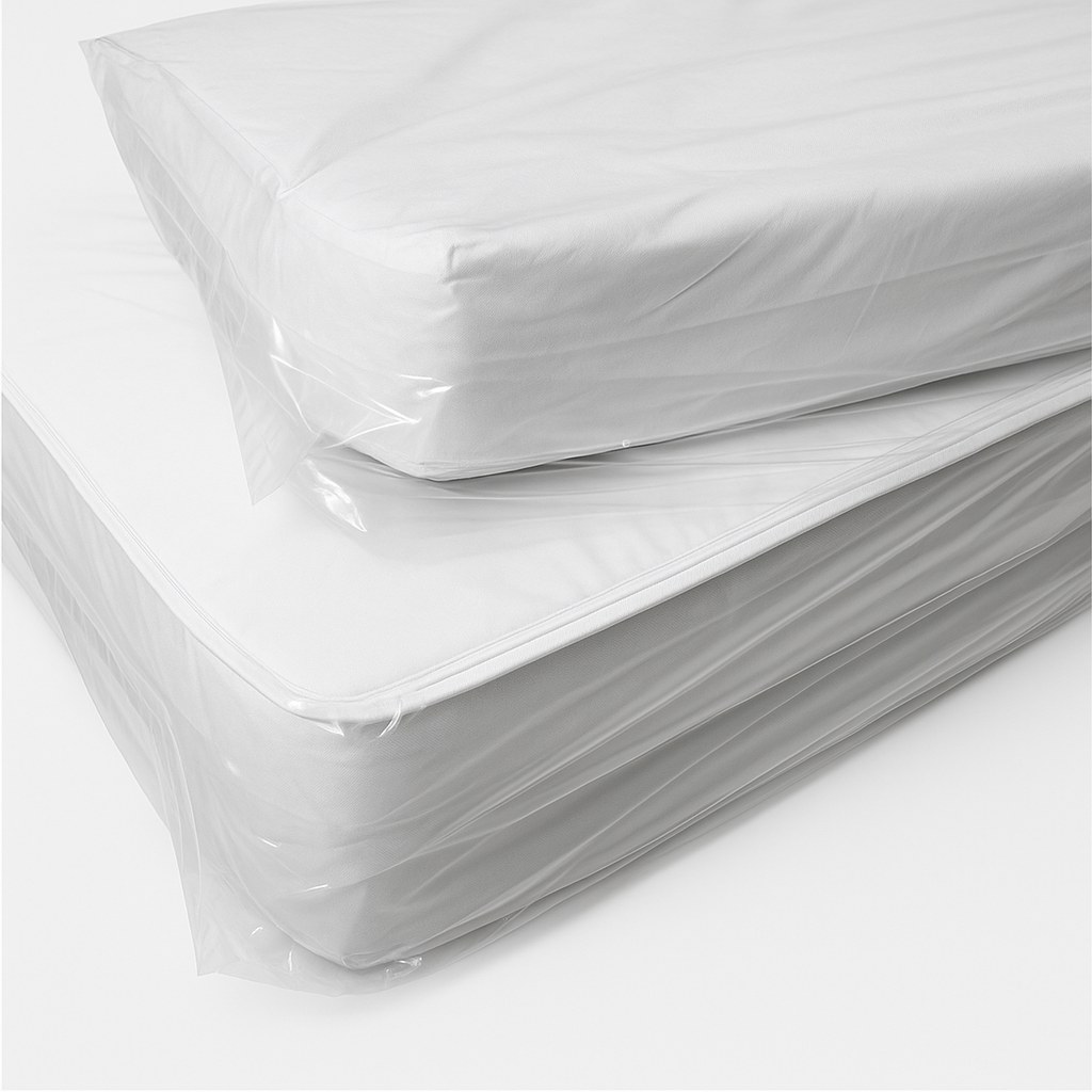 60X9X92 QUEEN MATTRESS BAG W/VENT HOLES 1.1MIL CLEAR 125/RL 20/PLT