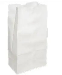 8X16 INCH 16 LB PAPER BAGS WHITE 500 /BDL