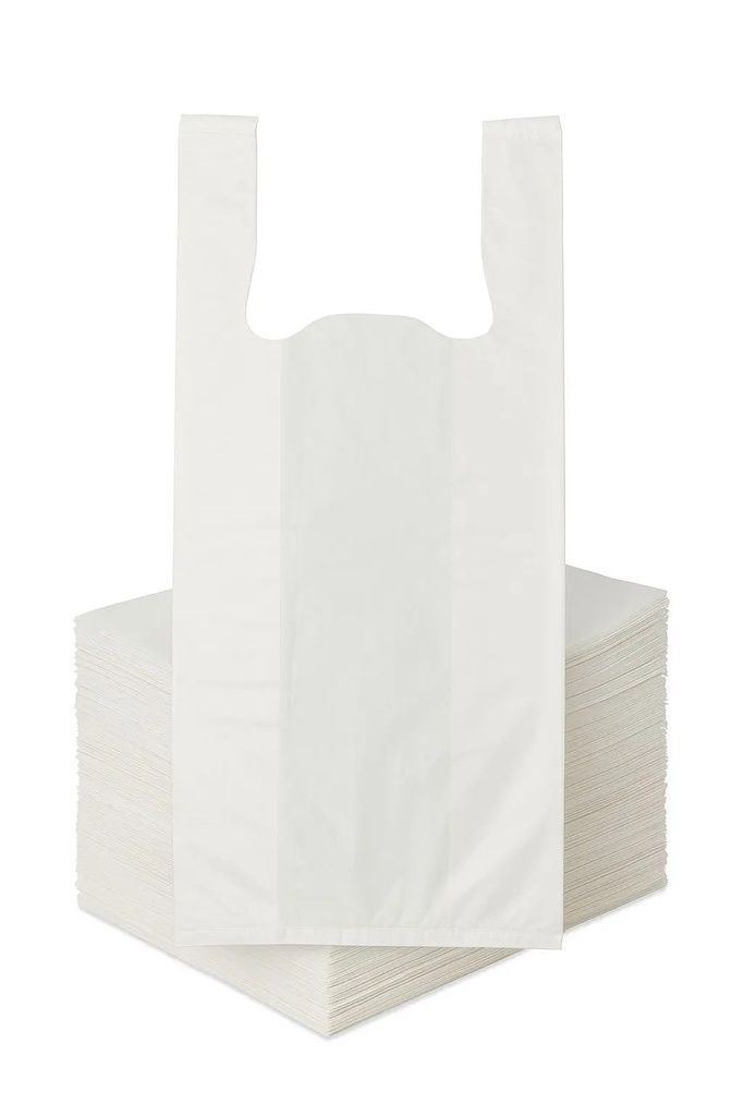 18X7X32 T-SHIRT SHOPPING BAG WHITE 350/BX