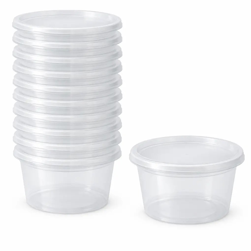 08 OZ PLASTIC SOUP CONTAINER WITH LIDS 240/CS