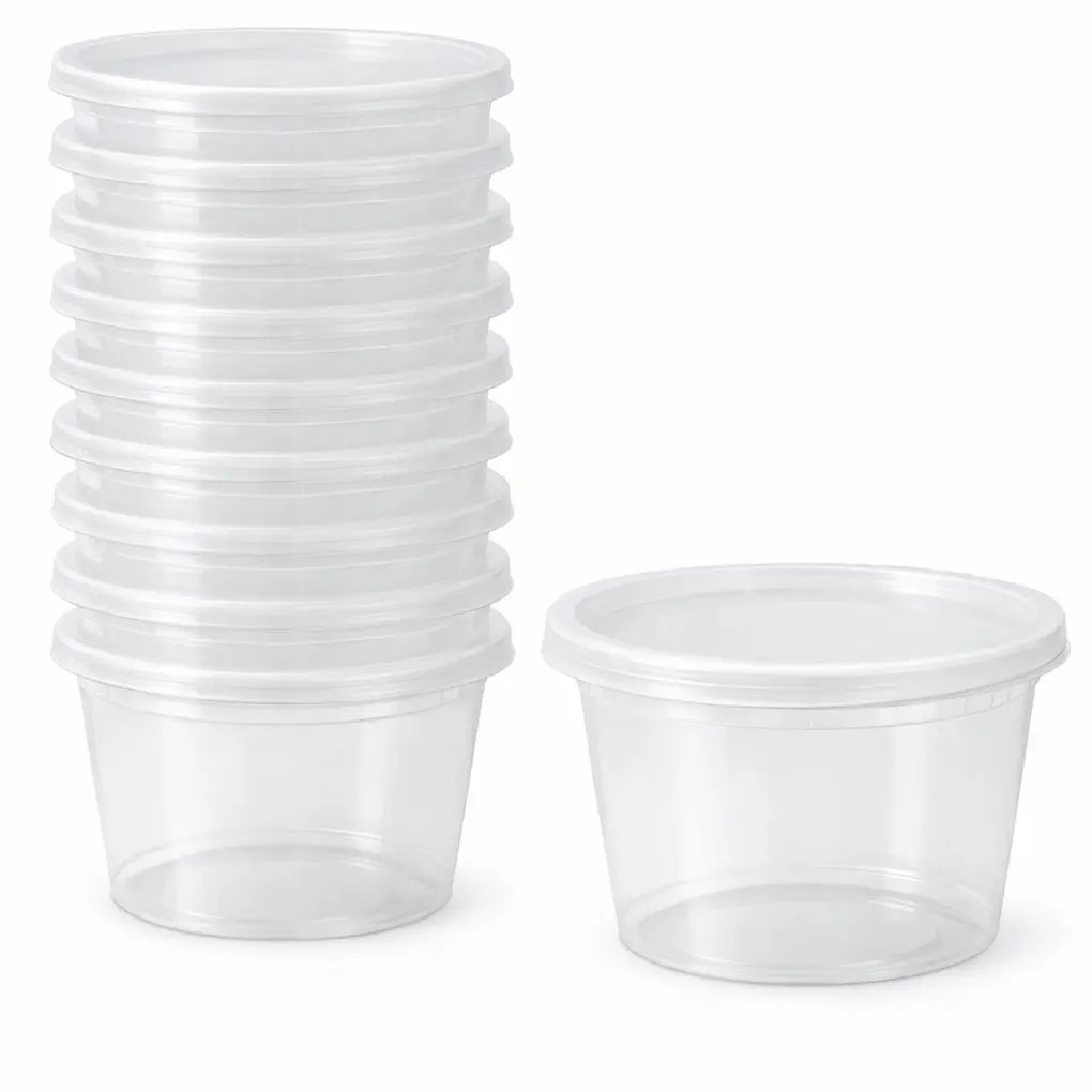 12 OZ PLASTIC SOUP CONTAINER WITH LIDS 240/CS