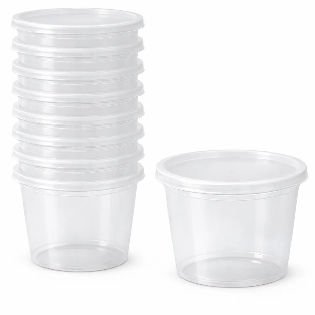 16 OZ PLASTIC SOUP CONTAINER WITH LIDS 240/CS