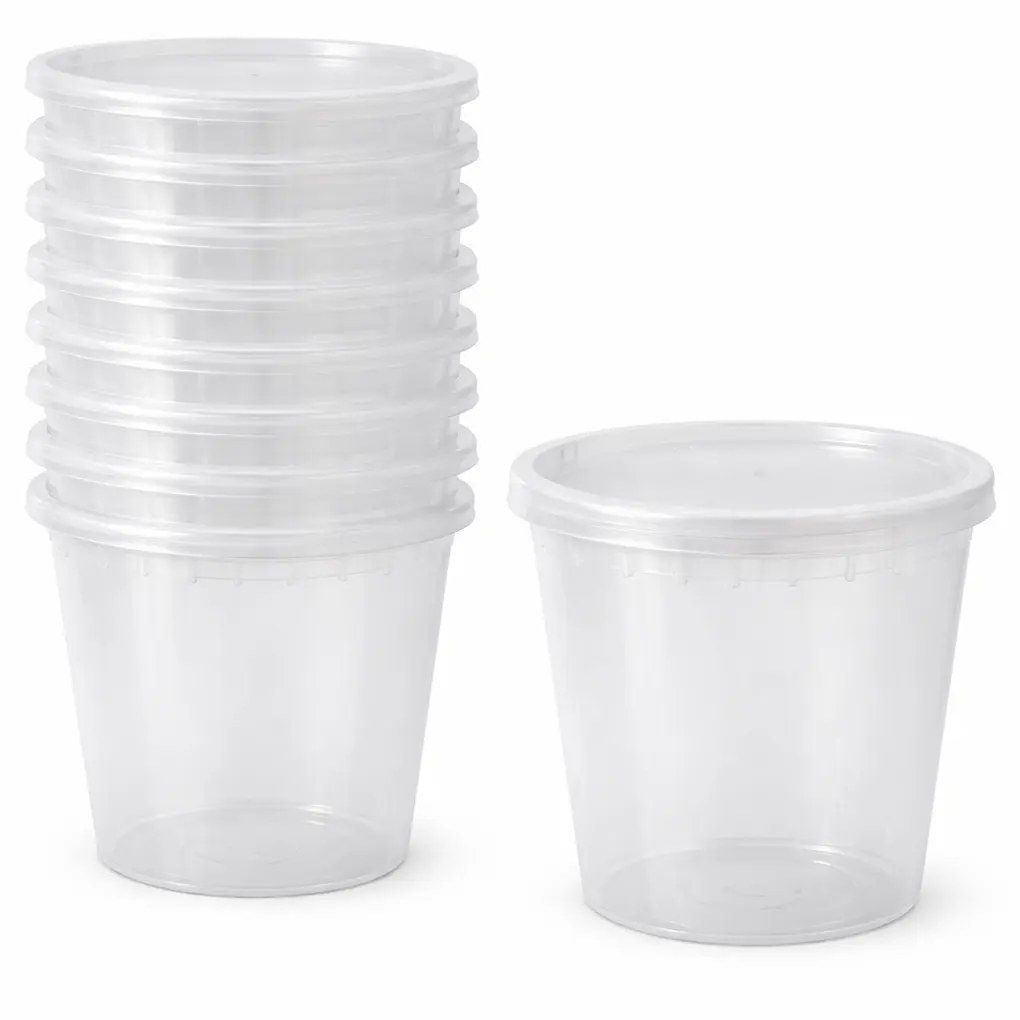 24 OZ PLASTIC SOUP CONTAINER WITH LIDS 240/CS