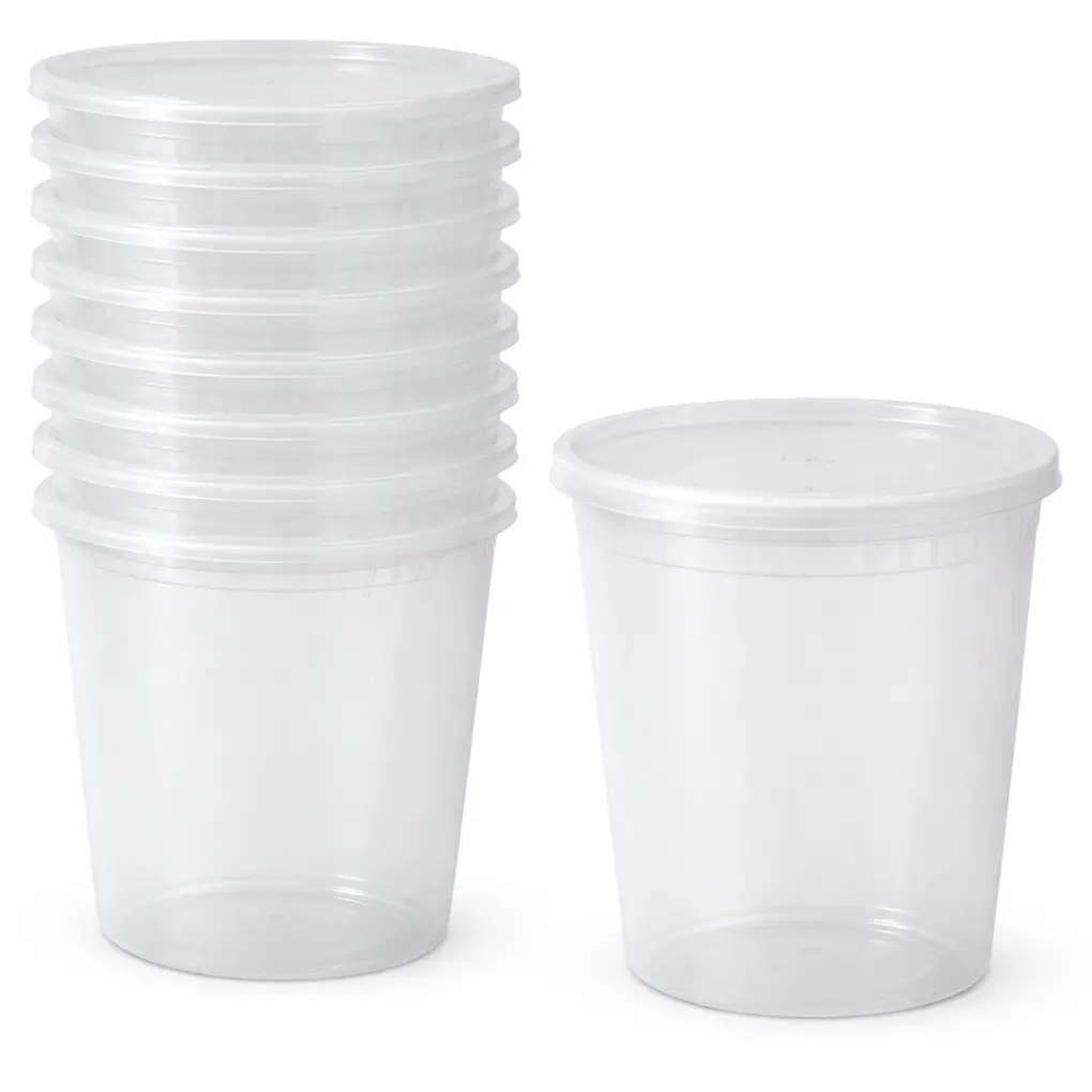 32 OZ PLASTIC SOUP CONTAINER WITH LIDS 240/CS