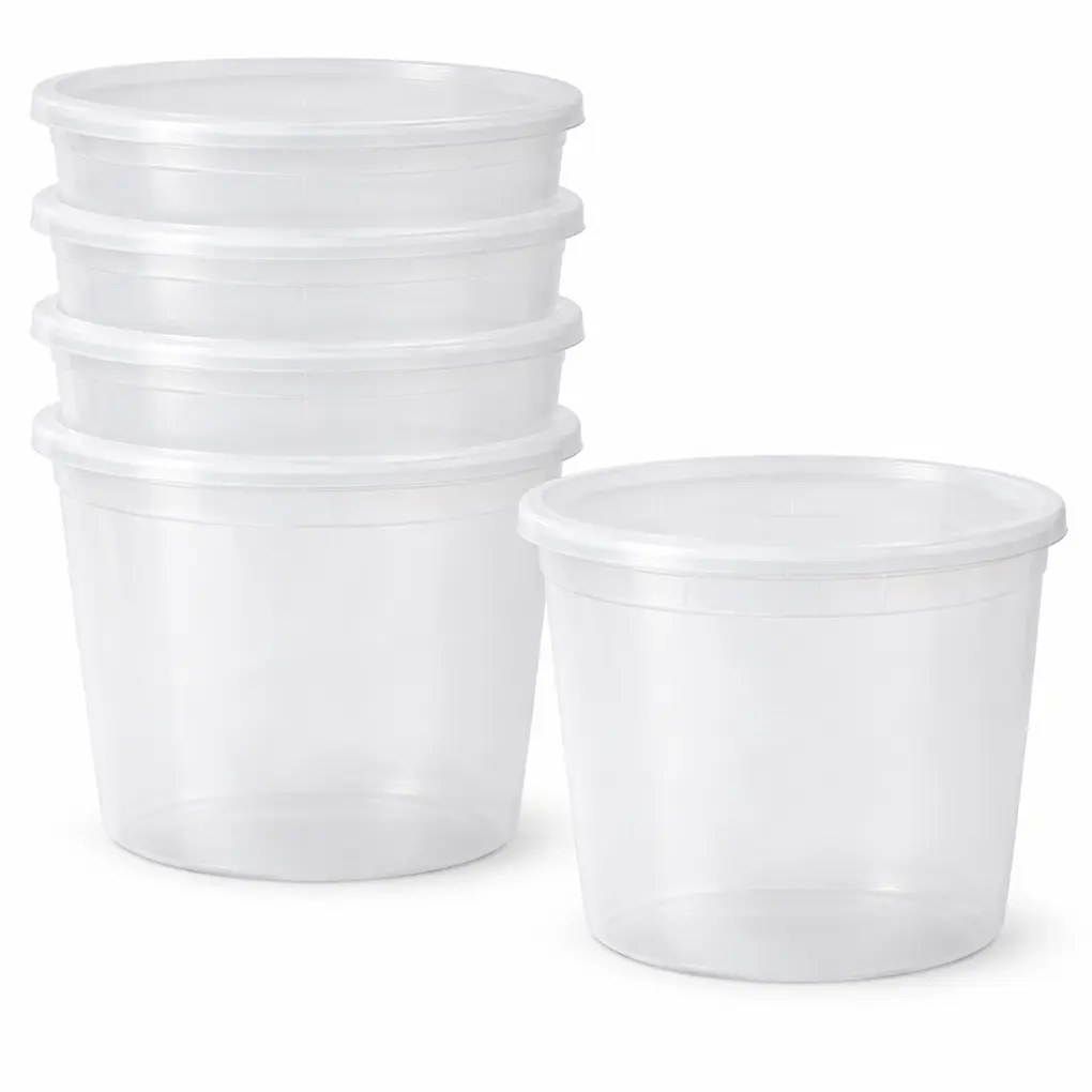 64 OZ PLASTIC SOUP CONTAINER WITH LIDS 120/CS