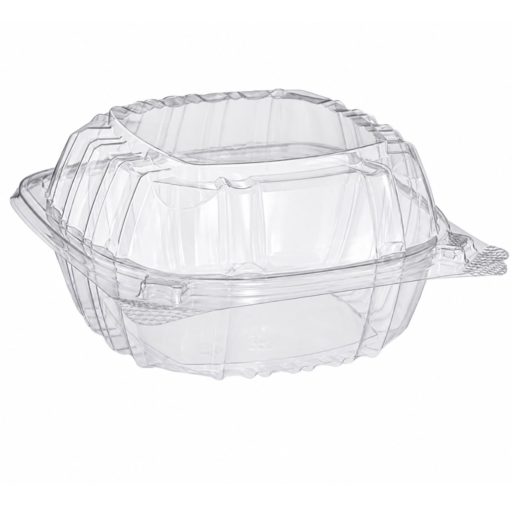 5X5X2.75 CLEAR HINGED LID PLASTIC CLAMSHELL 500/CS