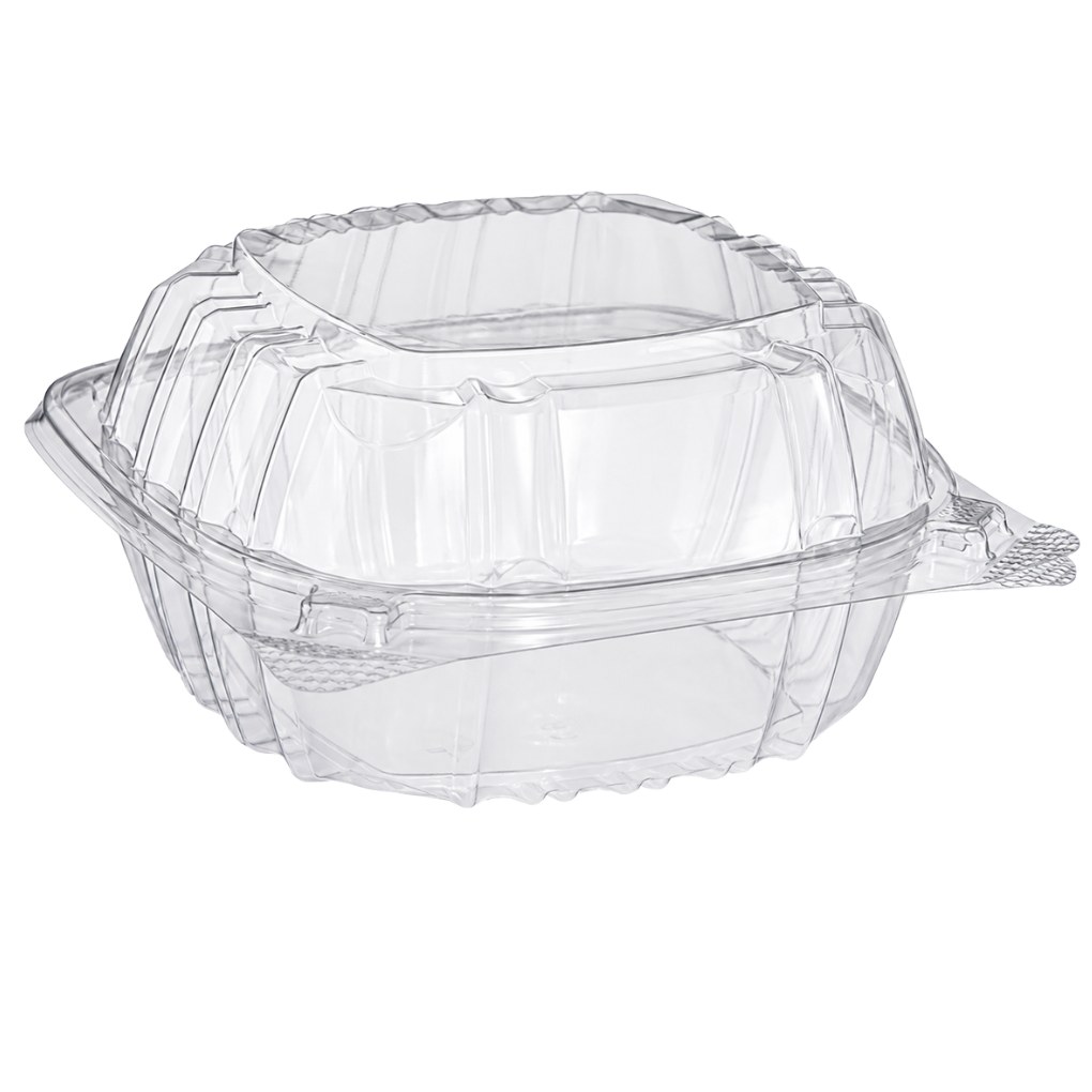 6X6X3 CLEAR HINGE LID PLASTIC CLAMSHELL 500/CS