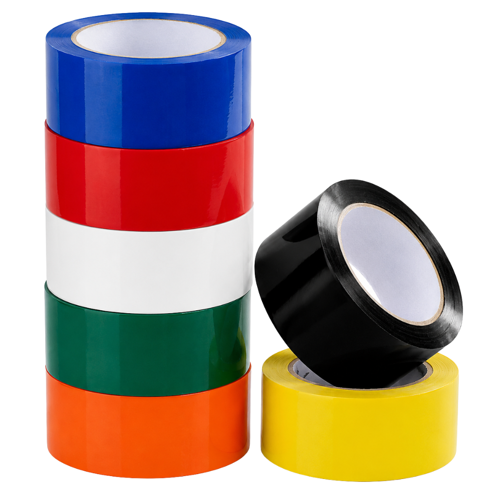 72MMX55M ACRYLIC TAPE 2MIL RED 6RLS/CS