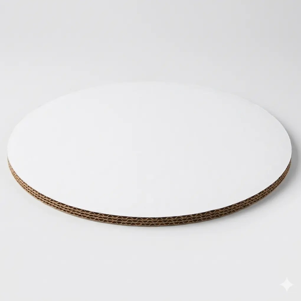 9" CORRUGATED GREASE-PROOF CAKE CIRCLE BRIGHT WHITE 100 PCS/CS