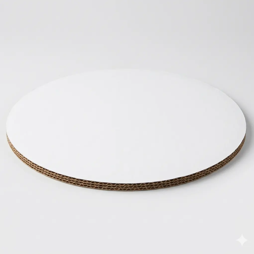 9" CORRUGATED GREASE-PROOF CAKE CIRCLE BRIGHT WHITE 100 PCS/CS