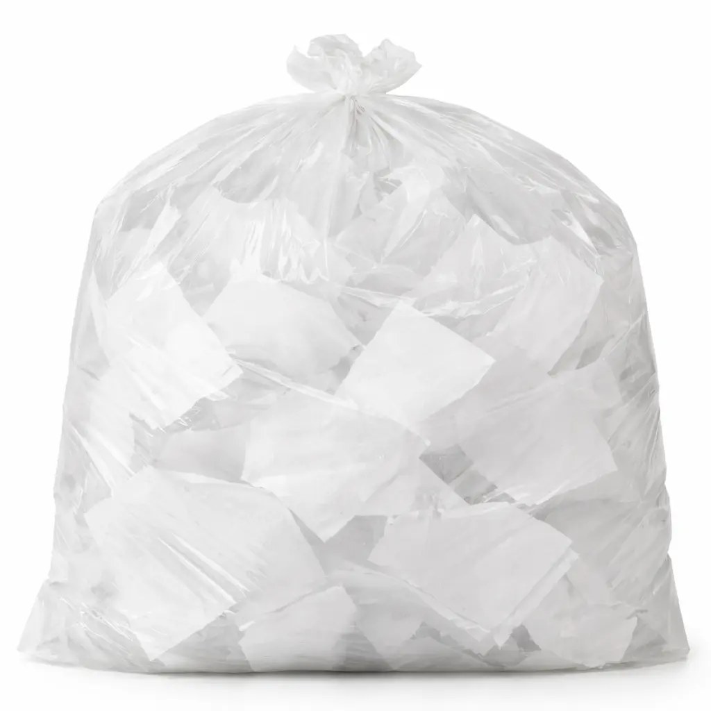 38X58 TRASHCAN LINERS 0.8 MIL CLEAR 100/CS