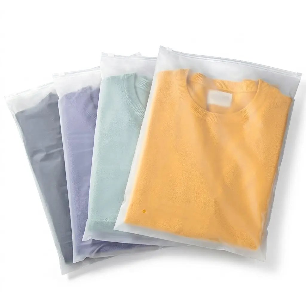 12X8 FROSTED ZIPPERS POLY BAG 3MIL 100/CS