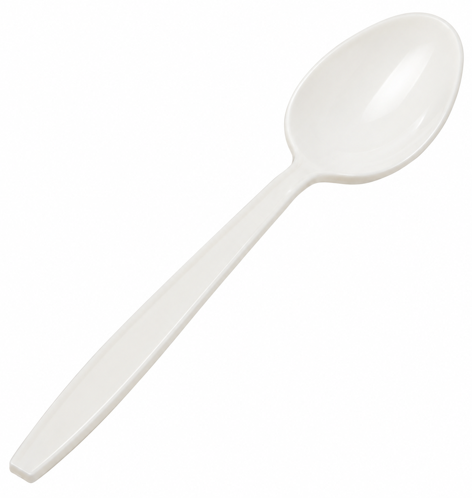 MEDIUM WEIGHT SOUP SPOON WHITE 1000/CS