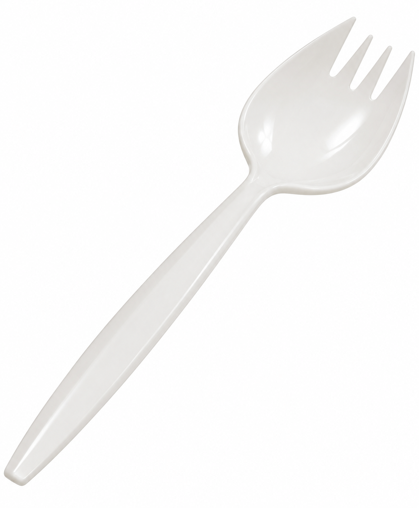 MEDIUM WEIGHT SPORKS WHITE 1000/CS