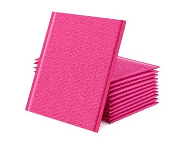6.5"X9" POLY BUBBLE MAILERS #0 SELF SEAL PINK 500 PCS/ CASE