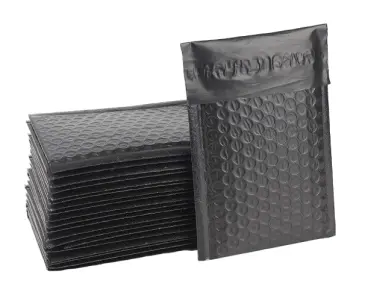 7"X6.75" POLY BUBBLE MAILERS SELF SEAL BLACK 72 PCS/ CASE