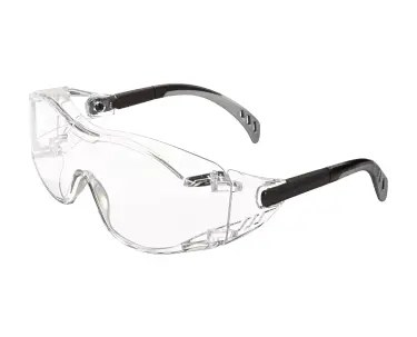 SAFETY GLASSES WRAPAROUND NON-SLIP RUBBER GRIP CLEAR 12/BX
