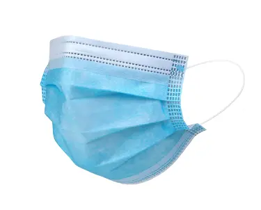 3-PLY PLEATED SURGICAL FACE MASK W/ EAR LOOPS BLUE 50/BX
