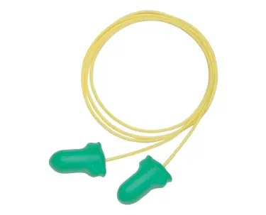 FOAM EARPLUGS CORDED-HOWARD LEIGHT LT-30 LASER TRAK ORANGE/BLUE METAL DETECTABLE 100/BOX