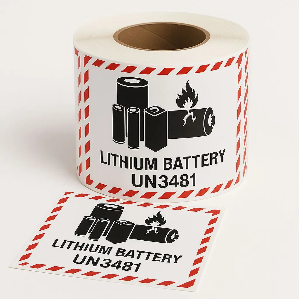4 5/8X5 LITHIUM BATTERY HANDLING LABEL UN3481 500/RL