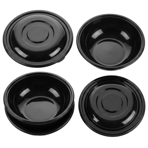 Black and Clear Salad Bowls