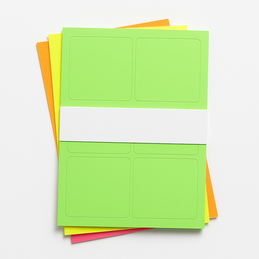 [LBL-0402INKJETGREEN] 4X2 FLUORESCENT LASER/INKJET LABEL GREEN  8/SHEET 1000 SHEETS = 8000 LABELS
