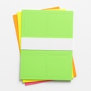 3X5 FLUORESCENT LASER/INKJET LABEL YELLOW 4/SHEET 400 SHEETS = 1600 LABELS