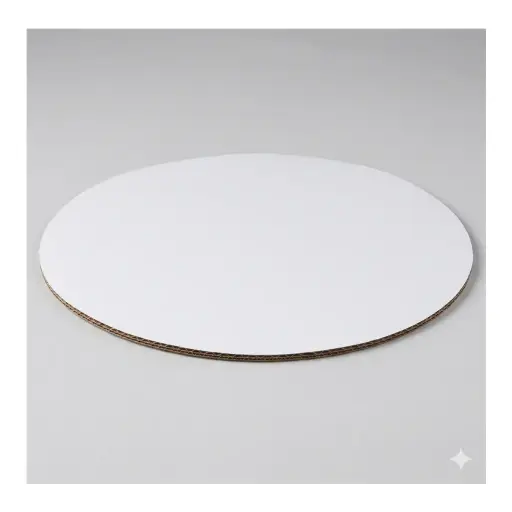 [CAKEPADS-8"WHITE] 8" CORRUGATED GREASE-PROOF CAKE CIRCLE BRIGHT WHITE 100 PCS/CS