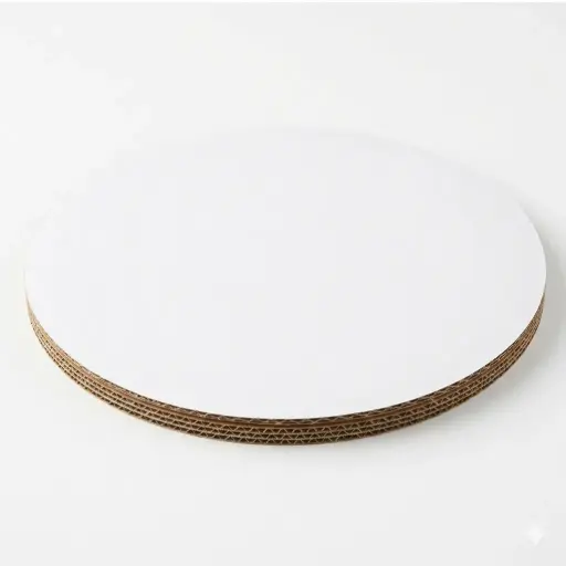 [CAKEPADS-12"WHITE] 12" CORRUGATED GREASE-PROOF CAKE CIRCLE BRIGHT WHITE 100 PCS/CS