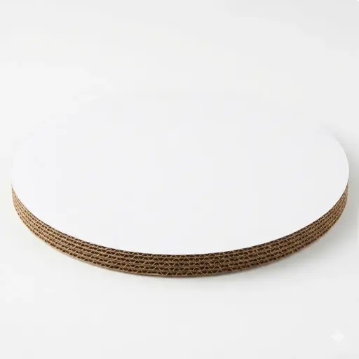 [CAKEPADS-16"WHITE] 16" CORRUGATED GREASE-PROOF CAKE CIRCLE BRIGHT WHITE 100 PCS/CS