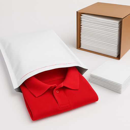 [TPPM-0912] 9X12 POLYETHYLENE MAILER TEAR STRIP 2"LIP WHITE 1000/CASE