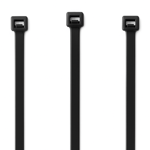 [CABLETIES-7"BLACK#40] 7" 40#  UV BLACK NYLON CABLE TIES 1000/CS